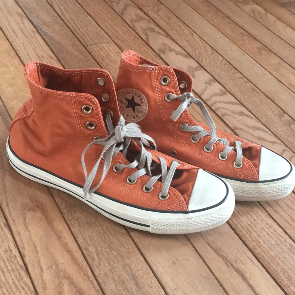 Burnt Orange High Top Converse